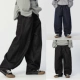男童宽松休闲保暖直筒长裤 儿童帅气纯色软糯加绒加厚牛仔裤 潮冬季