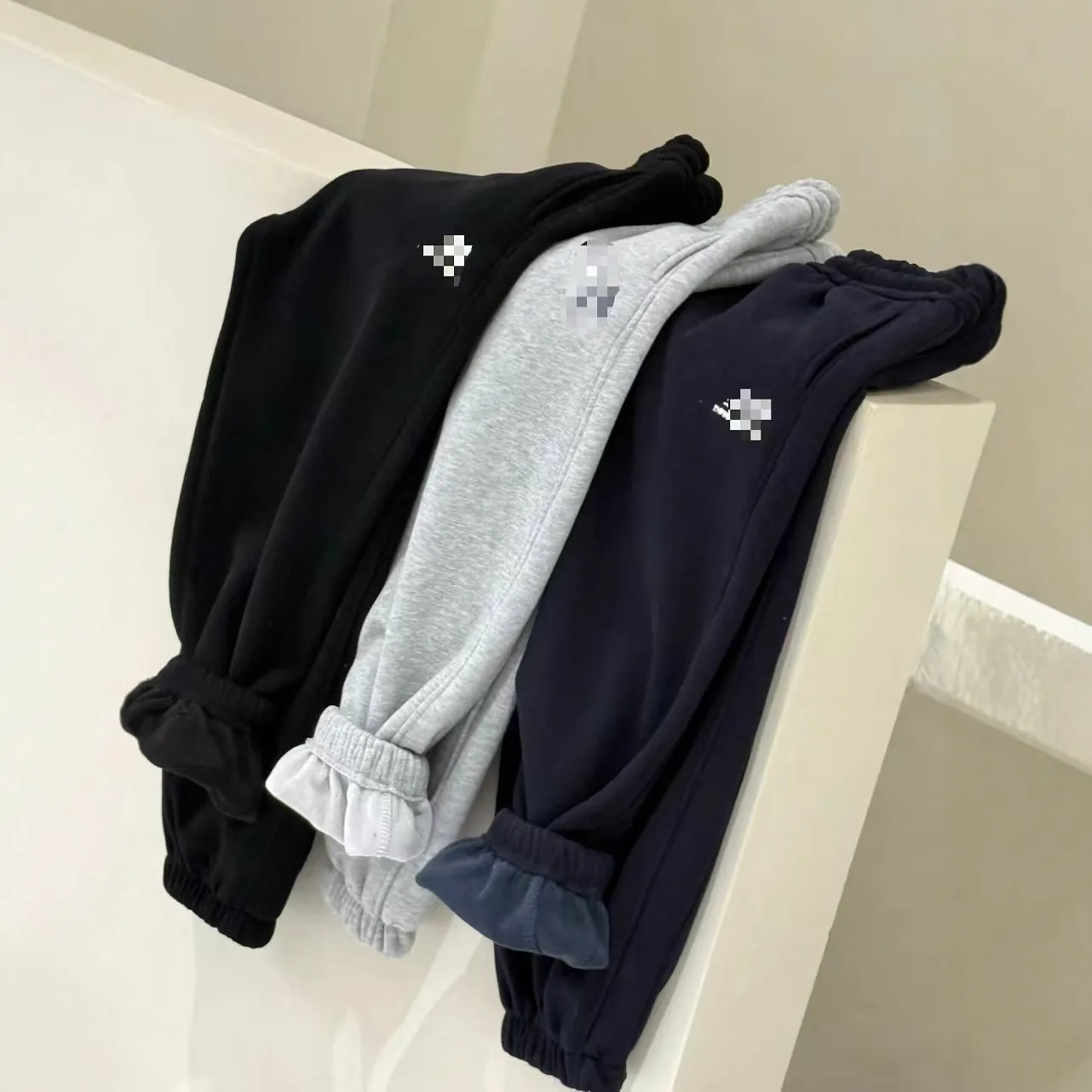 纯棉加厚复合奥利绒运动卫裤