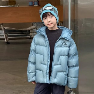 儿童可溯源新国标90白鸭绒加厚连帽羽绒服冬季男童保暖面包服外套