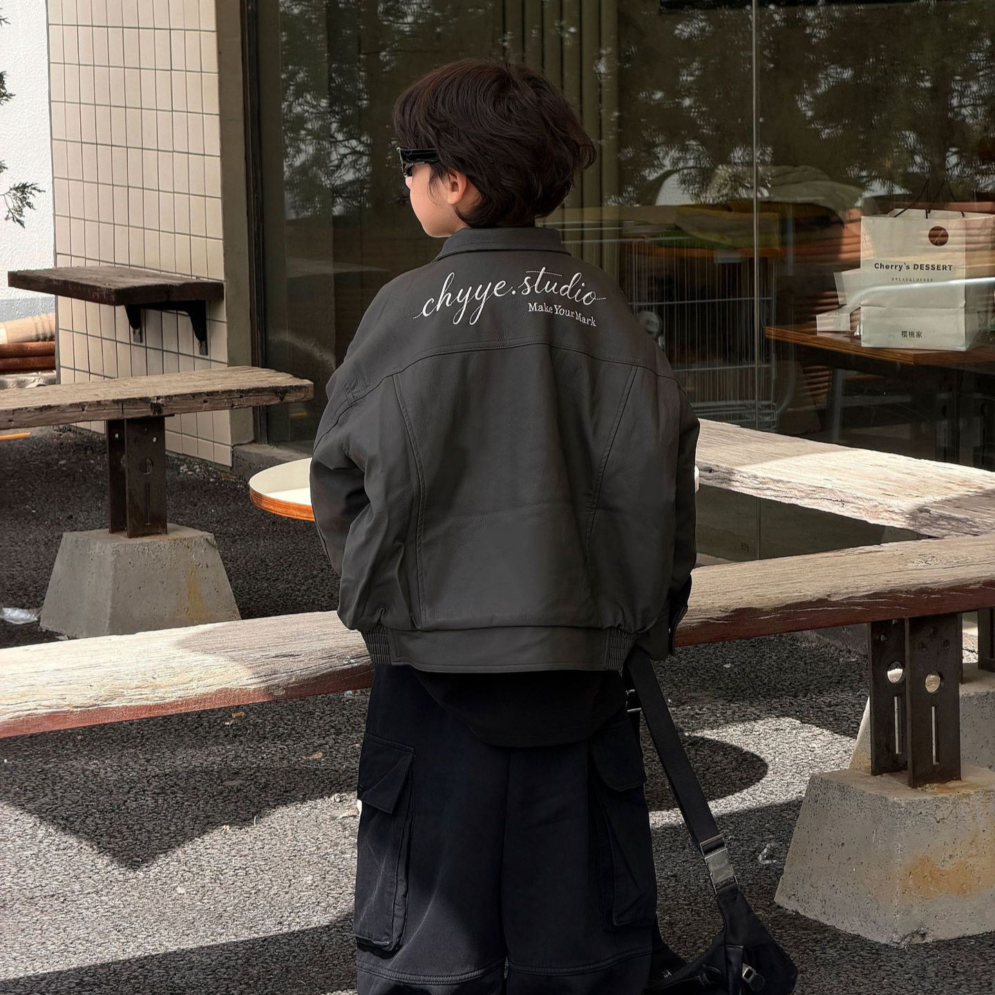 儿童复古加厚夹棉翻领长袖皮夹克潮2026冬季韩版男童休闲拉链外套