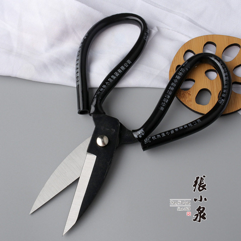 항주 장 샤오취안 산업용 가죽 및 플라스틱 가위 고탄소강 가죽 가위 6111-1 케이싱 대형 헤드 재단사 가위