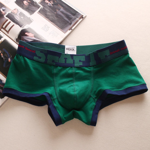 底裤 纯棉低腰性感全棉大囊袋平角裤 头 内裤 简约复古文艺青年潮男士