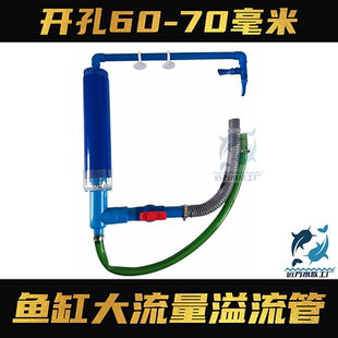 鱼缸过滤器60孔65孔70孔配件管子三重溢流管套装吸粪上下水diy