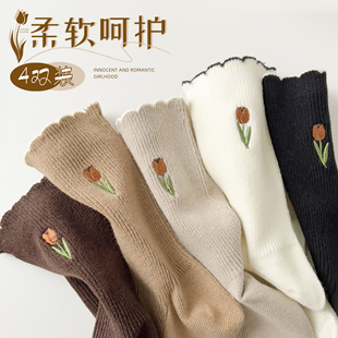 纯棉月子袜夏薄款 春夏产后中筒袜孕妇袜子松口不勒脚无骨袜4月份