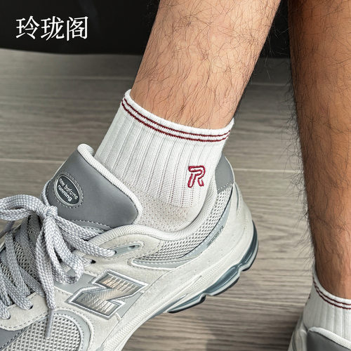 运动短袜子男纯棉2026新款夏薄款网眼透气7a抗菌防臭男士刺绣短筒