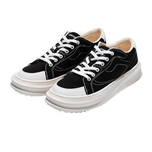 探路者帆布鞋女百搭透气低帮软底增高女鞋白色运动鞋防滑休闲鞋男