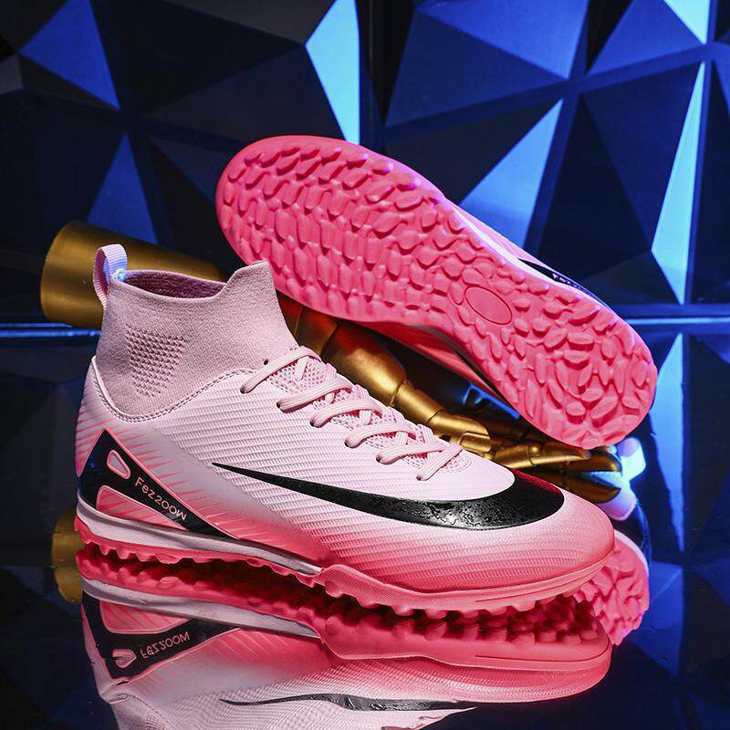 2025新款跨境刺16高帮足球鞋碎钉TF青少年学生训练鞋AG长钉运动鞋