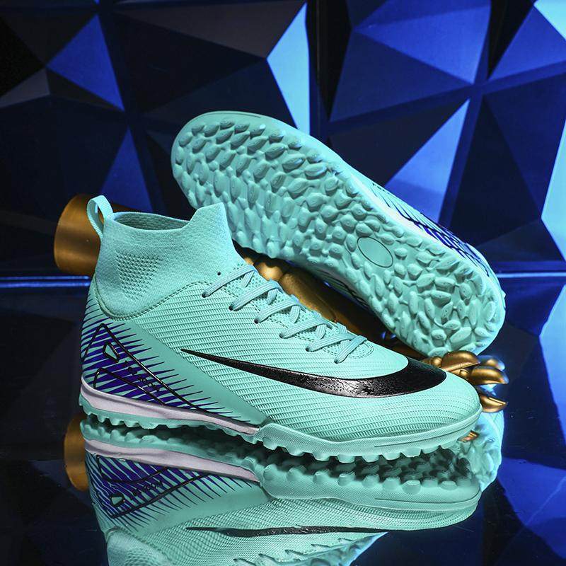 2025新款跨境刺16高帮足球鞋碎钉TF青少年学生训练鞋AG长钉运动鞋