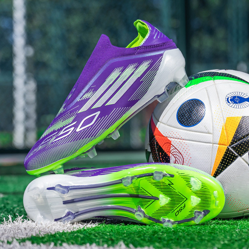 跨境2025新款世界杯足球鞋男女低帮学生AG长钉碎钉比赛训练运动鞋