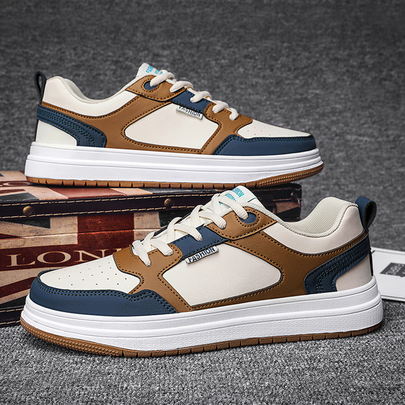 大码板鞋47码青少年运动低帮运动鞋子46潮流皮面休闲男鞋45亚马逊