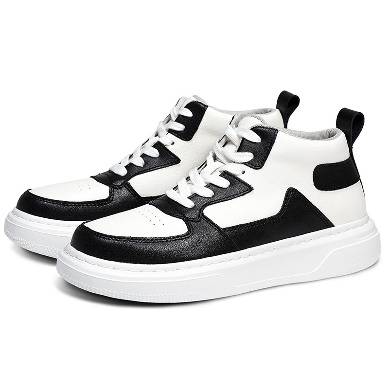 春季高帮小白鞋情侣新款隐形内增高6CM学生板鞋网红韩版男女鞋子