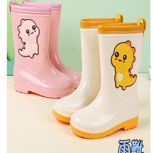 品牌中筒儿童雨鞋卡通恐龙水靴小孩防滑可爱雨靴耐磨宝宝踩水套鞋