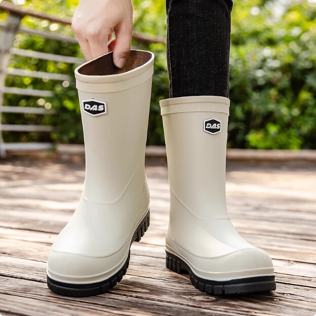 品牌雨鞋男款中筒防滑防水鞋高端外卖骑手胶鞋雨天钓鱼鞋厨房雨靴