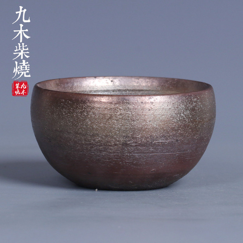 复古手捏陶日式柴烧茶杯
