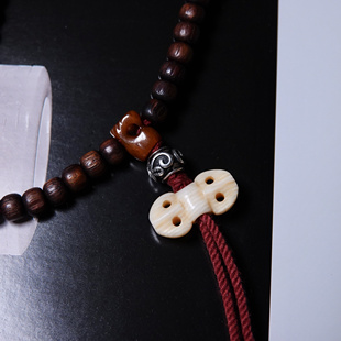 西藏猛犸牙老高白金刚杵配件文玩纯手工DIY念珠手串束尾背云配饰