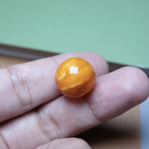 16mm多宝老藏蜡蜜蜡包浆磨损到位文玩配珠手串项链顶珠一物一图