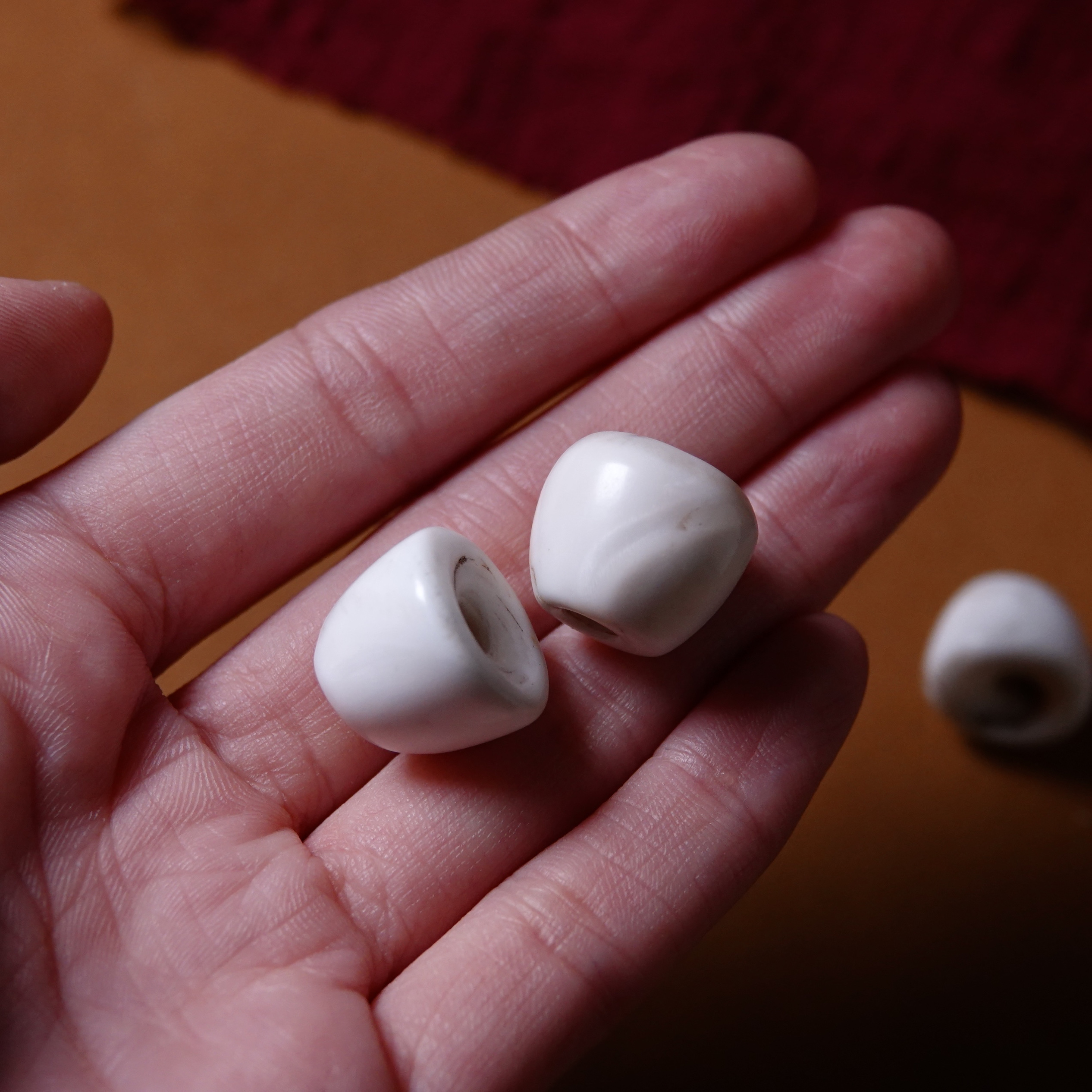 牧区老白螺玛尼珠散珠三通佛塔配件文玩纯手工DIY念珠手串配珠