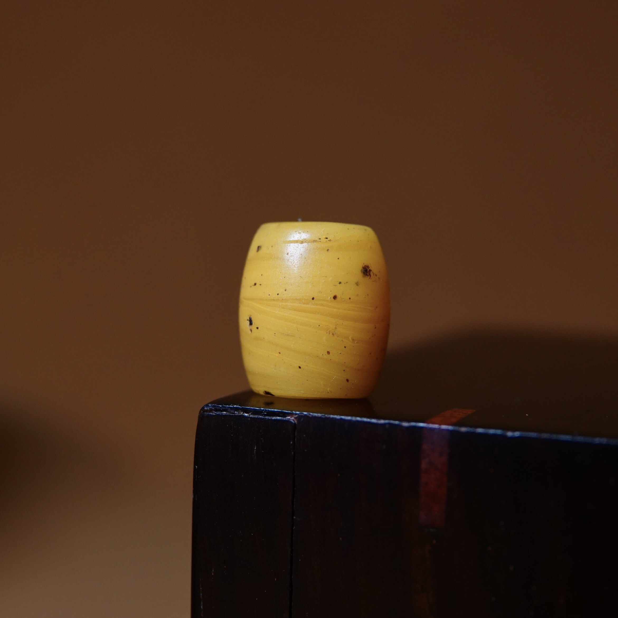 顶珠单珠原生态黄色老琉璃单珠文玩纯手工DIY念珠手串百搭配珠