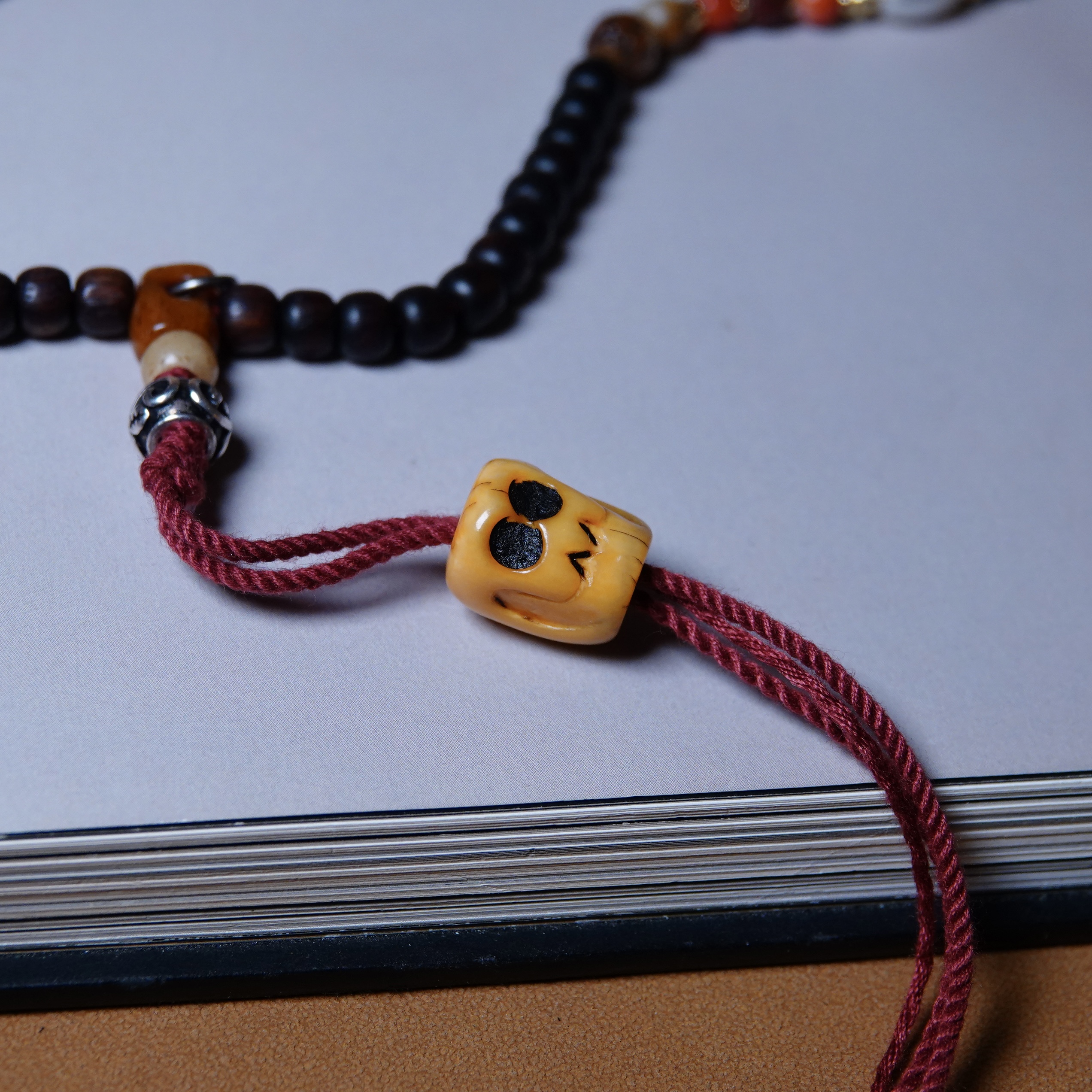 牧区猛犸牙老高白尸陀林主单珠全品超润文玩DIY念珠手串百搭配珠