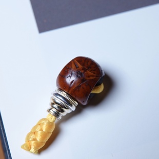 原生态老凤眼菩提龙眼图腾大孔道三通佛头全品文玩佛珠束尾配饰