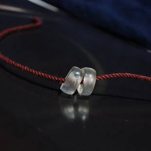 一颗手工料器隔片配珠马蹄型文玩9.5mm左右磨损到位念珠手串隔珠