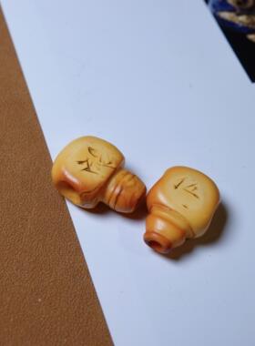 文玩佛珠佛头三通树脂