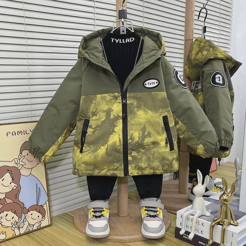 2025新款休闲儿童款奥粒绒保暖防风派克服外套