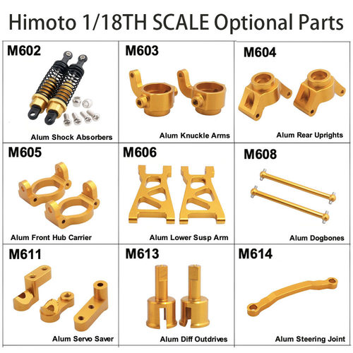 himoto升级件铝合金1比18避震器