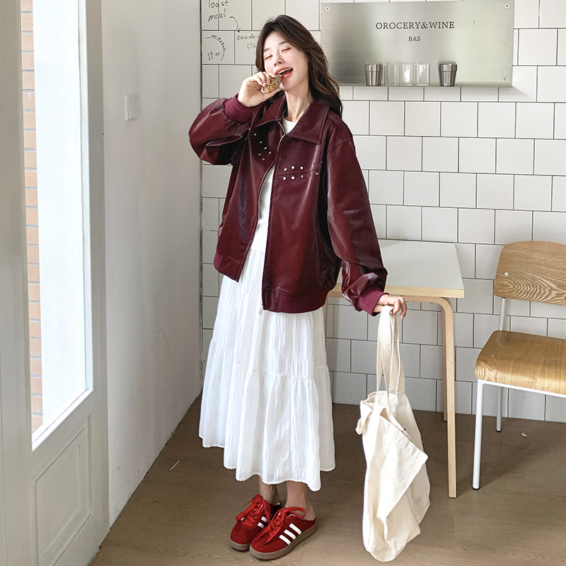 【26春季大货】休闲机车皮衣外套9017-P165-控238,女装皮衣,2C121