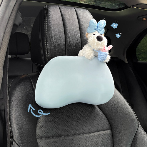 可爱西高地小狗汽车头枕护颈枕
