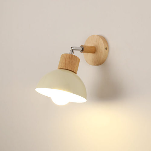 原木风壁灯卧室床头可旋转阅读灯