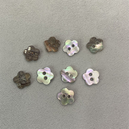 天然贝壳鲍鱼贝五瓣花朵纽扣DIY装饰配件手工制作衬衫童装扣子