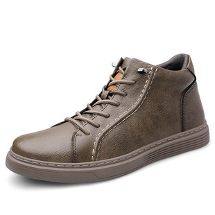 增高鞋 6cm大码 潮流英伦风男士 休闲鞋 新款 运动板鞋 隐形内增高男鞋