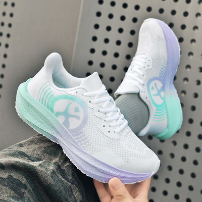 Massk跨境新款2025碳板爆米花底跑步鞋男马拉松儿童运动鞋训练鞋