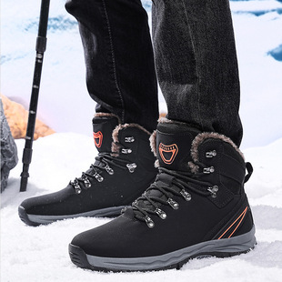 48秋冬加绒登山鞋 外穿高帮系带棉鞋 直销 47雪地靴男式 外贸跨境大码