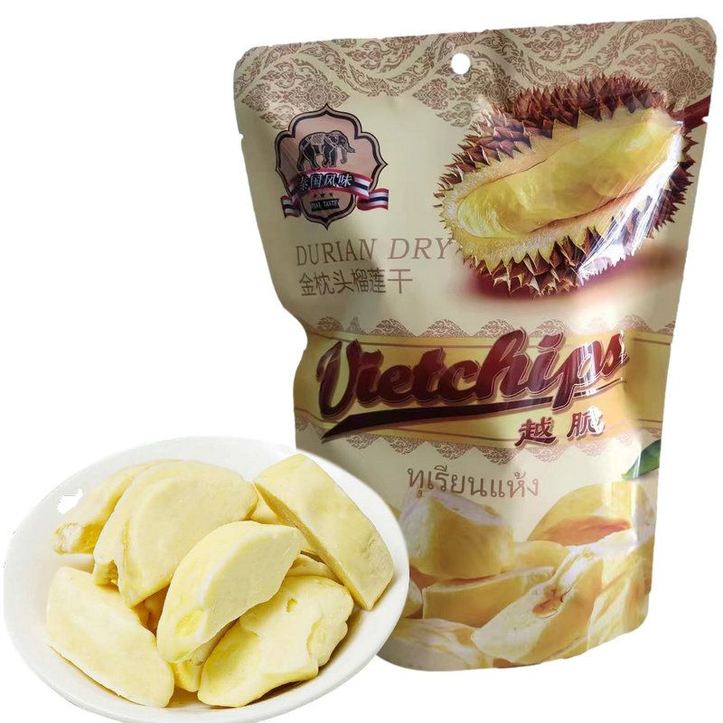 越脆金枕头榴莲干100g发1袋包邮 泰国风味 DURIAN DRY冻干榴莲肉