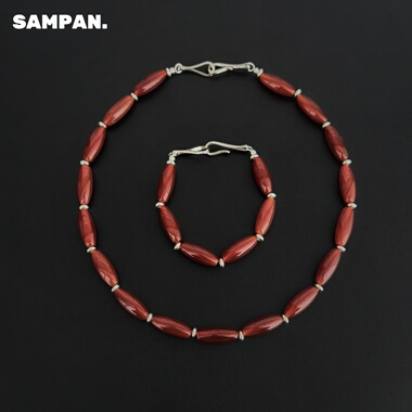 本命年红玛瑙串珠轻奢锁骨链