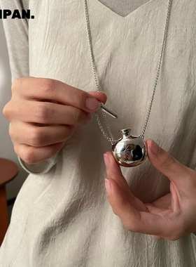 SAMPAN生命之水酒神项链ins小众设计轻奢精致高级酒壶长款毛衣链