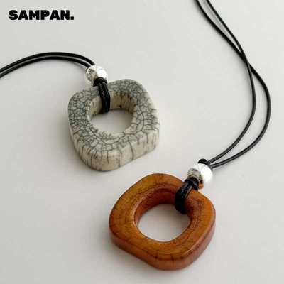 小众设计感时髦长款银球吊坠S925