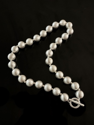 OT扣手工拉丝圆球耳环