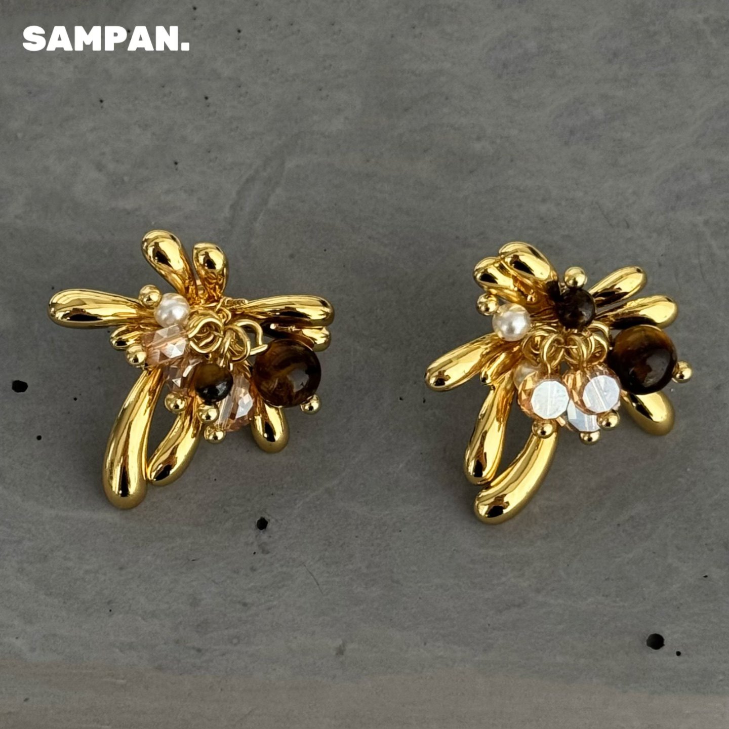 SAMPAN小众设计感烟花耳环女2026新款爆款高级感气质耳钉耳饰,饰品/流行首饰/时尚饰品新,耳环,淘宝优惠券,粉丝福利购,淘宝优惠卷