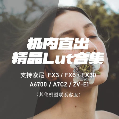 索尼机内lut直出预设人像电影感调色A6700、FX3、FX6、A7C2、ZVE1