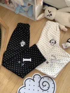 白搭显瘦长裤 Blurred bear原创日系软妹宅萌可爱卡通印花休闲裤