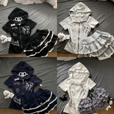 宅亚文化猫耳朵短袖外套女