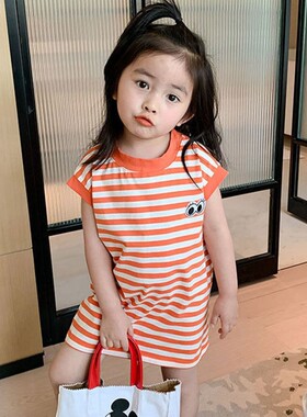 睡裙夏季婴儿纯棉洋气女童t恤