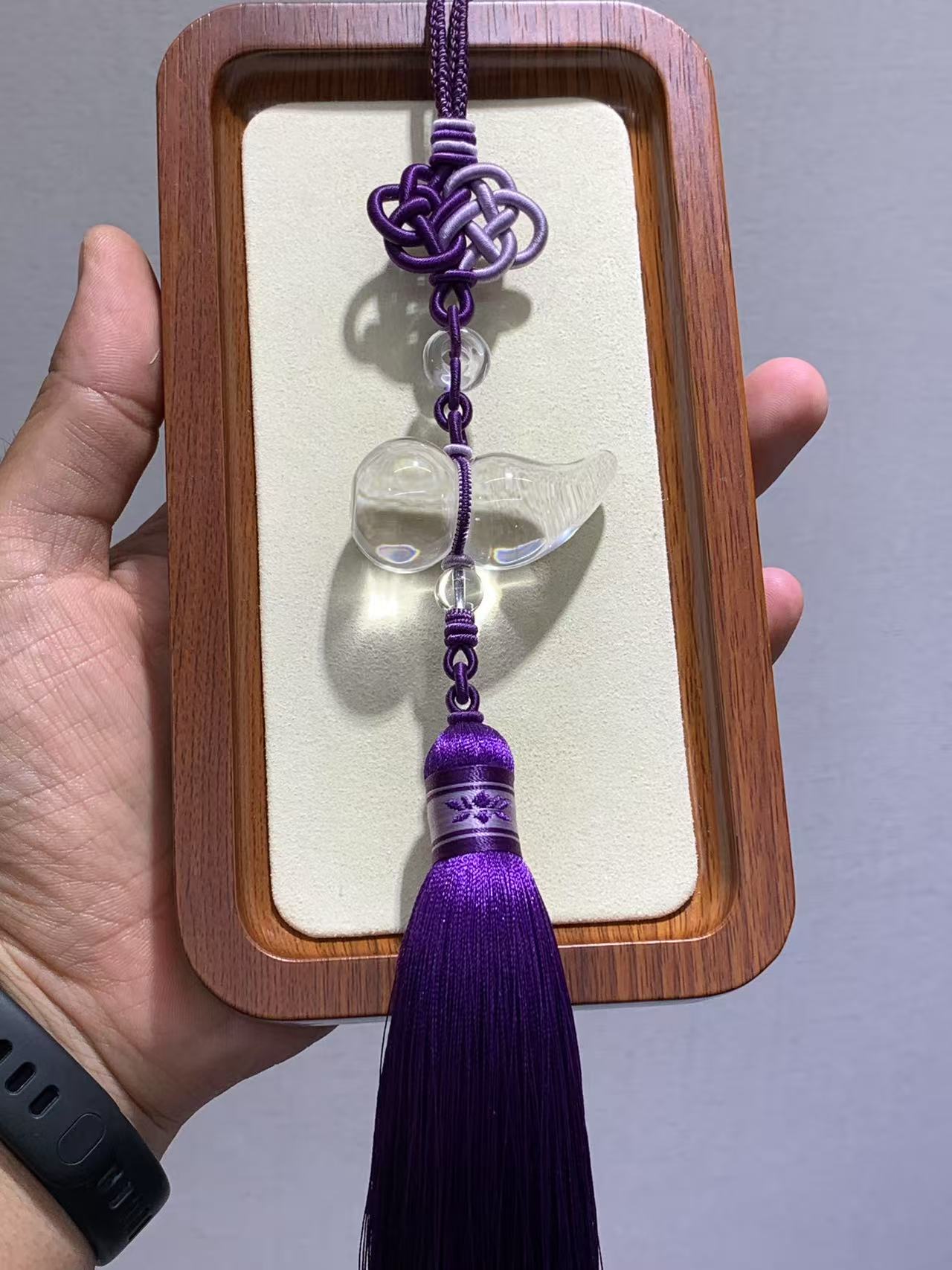 天然白水晶葫芦车挂流苏福禄保平安守护行车安全车内饰品正能量