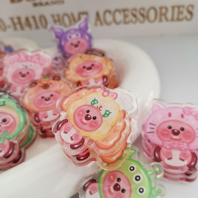 手帐夹子可爱亚克力滴胶手工固定夹