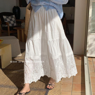 SUSAN 上新韩系气质重工刺绣半身裙DW6357 26年春款
