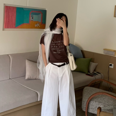 CHILLING24丘林-后腰松紧气球裤休闲裤(配腰带)（含47棉料）42BK1