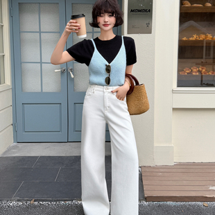 6083 OUNA欧娜 牛仔裤 舒适简约百搭四面弹直筒裤 经典